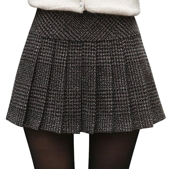 A-Line Wool Blend Pleated Mini Skirt XS *NWT* - Picture 1 of 9